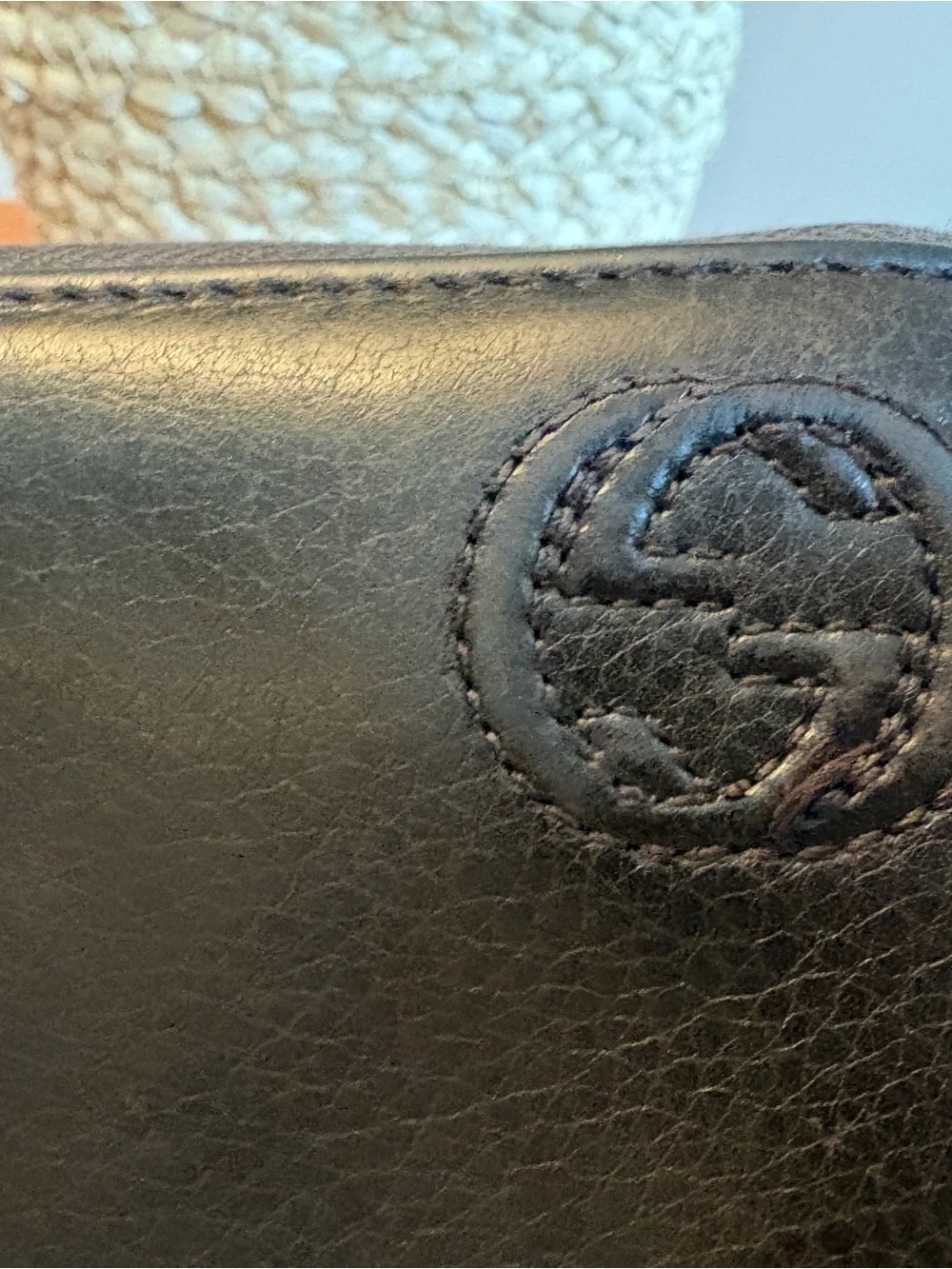 Gucci Dark Brown Leather Zip-Around Wallet